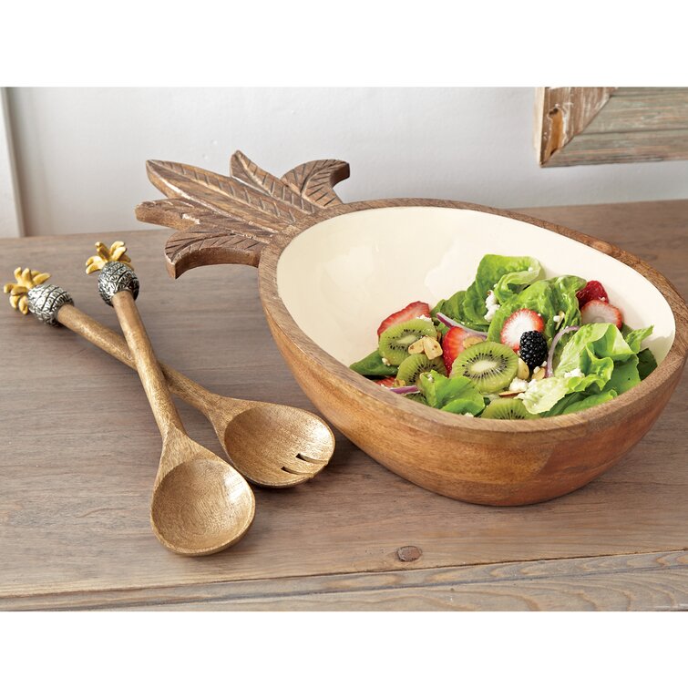 Mud pie metal deals wood bird serving bowl